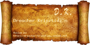 Drescher Krisztián névjegykártya